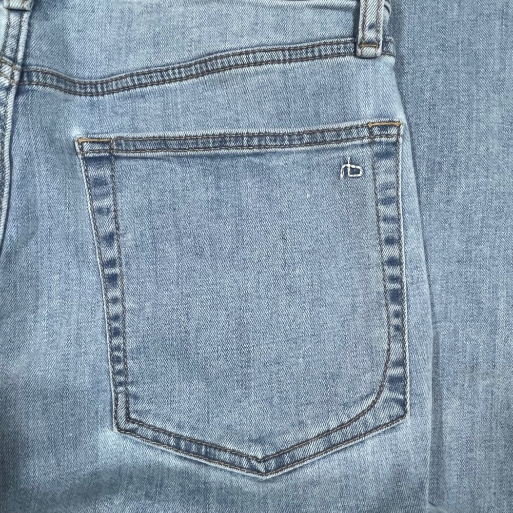 Rag & Bone Serena High-Rise Crop Wide Leg Jeans Light Wash Blue Denim Womens 29 - Picture 10 of 13
